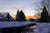 The first sunset after a 2015 snowstorm in Baltimore County, Maryland. 