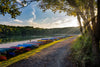 A walking path along Lake Linganore in Frederick County, Maryland.