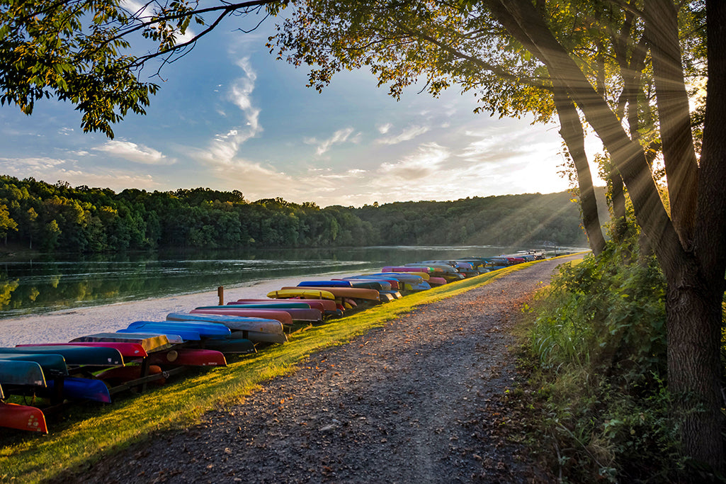 A walking path along Lake Linganore in Frederick County, Maryland.