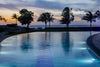 The beauty of a dawn sky on the Yucatan Peninsula is captured in the city of Cancun, Mexico.