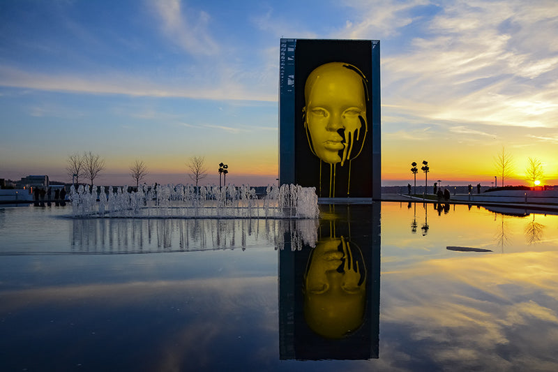 A lovely sunset captured on the Potomac Plaza of the MGM National in Oxon Hill, Maryland.