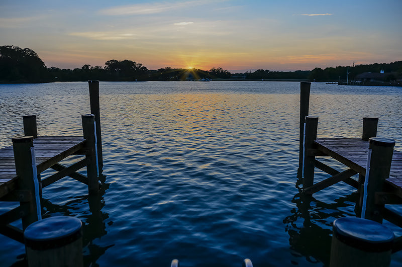 A sunset is captured on the Chesapeake Bay near Sandy Point.