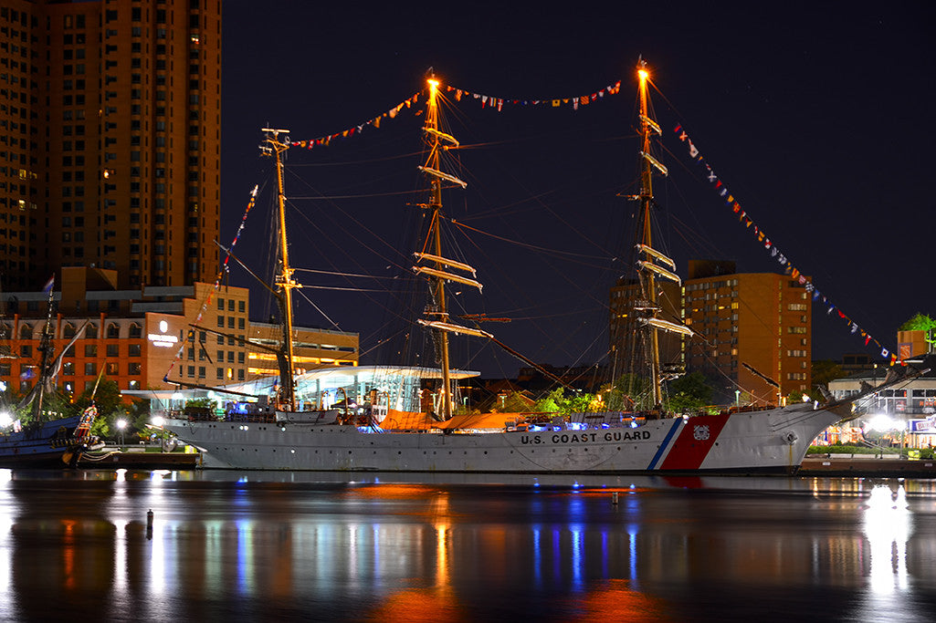 The USCGC Eagle in Baltimore during one of the city's annual "Tall Ships" events.