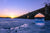 A beautiful sunset is photographed at the Wrightsville - Columbia Bridge in Lancaster, Pennsylvania.